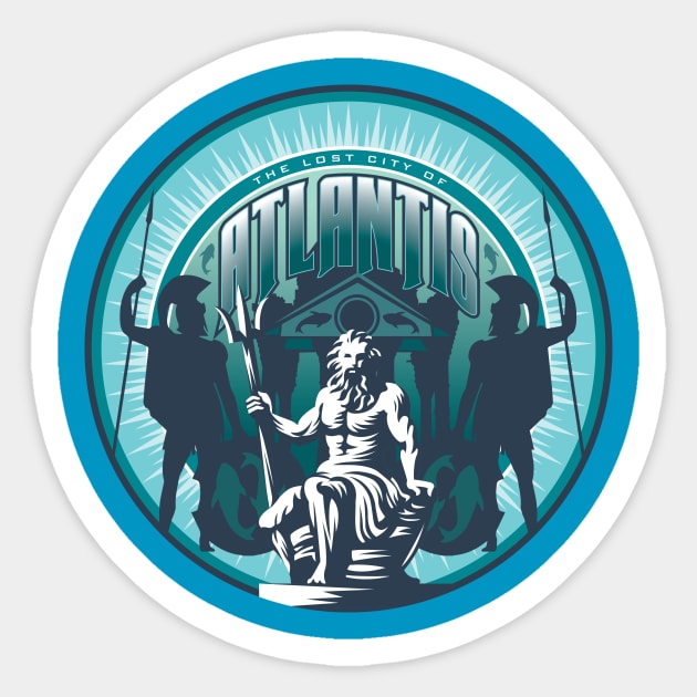 Lost City of Atlantis Sticker by MindsparkCreative